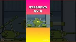 REPAIRING OLD KV–6#homeanimation #tankcartoon #edit #tank #kv6 #tankcartoonanimator