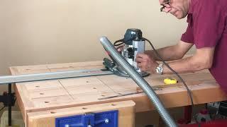 Inlay groove opening to woodworking workbench