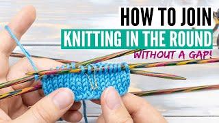 How to join knitting in the round on double pointed or circular needles [3 invisible ways]