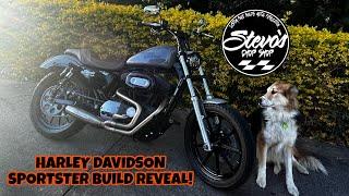 @stevos.chop.shop Harley Davidson club style Sportster 883 build walk around.