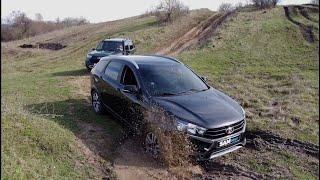 Lada Vesta SW Cross уделал Lada Niva Travel на бездорожье?