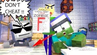 CHEATING ON TEST CHALLENGE - MINECRAFT ANIMATION