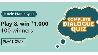 Amazon movie mania quiz answers