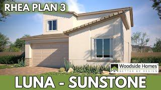 Rhea Plan 3 by Woodside Homes | Luna at Sunstone | $464k+, 1924 sq.ft. 3-4 beds, 3 baths, Loft