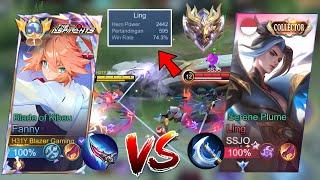 BLAZER TOP GLOBAL 1 FANNY VS PRO LING SERENE PLUME!! AGRESSIVE MODE : ON - Mobile Legends