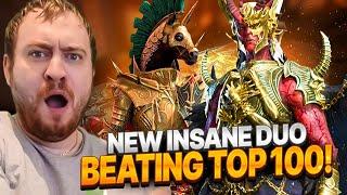 NEW INSANE DUO BEATING TOP 100!! YES BOTH FREE CHAMPIONS! | Raid: Shadow Legends |