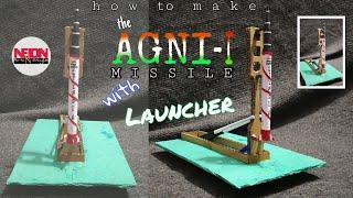 How to make a missile with launcher// making agni missile // model for school project.