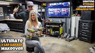 2 Car DIY Garage Transformation + Budget Tools!