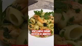 Spicy Garlic Shrimp Pasta Recipe - Delicious & Easy Weeknight Meal #pasta #seafood #shrimp #recipe