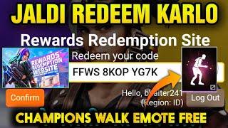 The MVP Step Emote Redeem Code  || Free Fire Redeem Code Today 5 July || Free Fire Redeem Code 