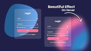 Animated Login Form using HTML and CSS Only | Transparent Login Page