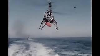 US Navy drone QH-50 DASH dropping a torpedo (late 60s)