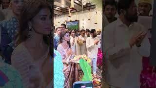 Shriya Saran attends the Ganpati Aarti at Honourable Chief Minister Eknath Shinde’s residence 