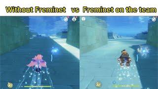 When you compare freminet’s underwater stamina with other character..