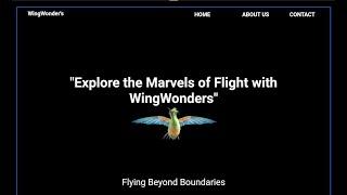 WingWonder - Web Interface Design, using Dora and Sketchfab