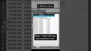 Excel tip to calculate wages and overtime, conditional format