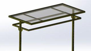 3D Desk in solidworks #chillbro #trending #solidworks #3D drawing #3D table