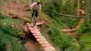 crazy bike ride down hill skills