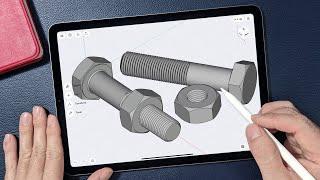 Modeling Bolt and Nut  on iPad | Shapr3D