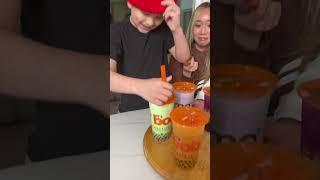 Sibling BOBA Challenge #theshluvfamily #shorts