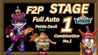 Pettie Devil Lords Mobile TRICK OR TREAT Limited Challenge Full Auto F2P Team Stage 1 Full Auto