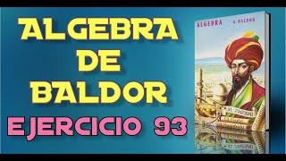 Algebra de Baldor Desde Cero - Ejercicio 93