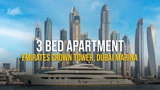 3 Bed Apartment With Stunning Marina Views in Emirates Crown Tower, Dubai Marina