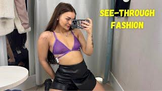 See-Through Try On Haul | Transparent Lingerie and Clothes | Try-On Haul At The Mall