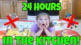 24 Hours Overnight In The Kitchen! 24 Hour Challenge With No LOL Dolls and No Toys
