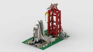 Lego 6339 Shuttle Launch Pad missile launch 3D stop motion