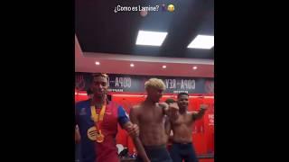 ¡Campeones y con ritmo! Lamine Yamal, Balde y Ansu Fati bailando en el vestuario tras la Copa