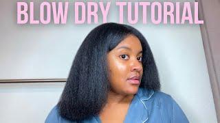 How to Blow Dry Natural Hair Straight (At Home) | With Product Recommendations