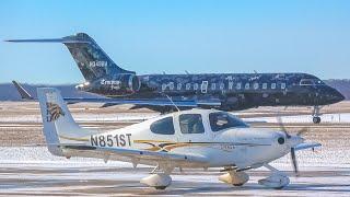 (4K) Plane Spotting at Battle Creek W.K. Kellogg Airport (KBTL)