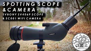 Svbony SV406P Spotting Scope and SC001 Camera Adapter!  Fantastic Combo!!