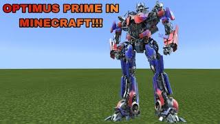 How to Spawn Optimus Prime in Minecraft BE | RobotMine Transformers Addon