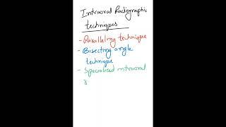 Radiographic techniques