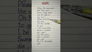hope lyrics xxtenations lyrics #hope #xxtenations #songlyrics