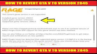 How To Revert GTA V Version 2944 To 2845 | GTA 5 Update Fixed | #lspdfr