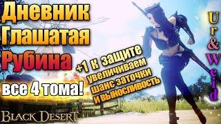 Дневник Глашатая Рубина в Black Desert: все 4 тома/главы наглядно с советами