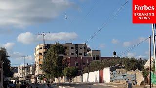 Camera Captures Moment Israeli Missile Strikes Building In Gaza Strip