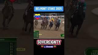 BELMONT STAKE IN ENGLISH - SOVEREIGNTY J. Alvarado #foryou #hipismo #parati #usa #viralshort #viral