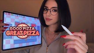 ASMR Lets Play Pizza Maker on My iPad ~ Relaxing Tapping & Whispering