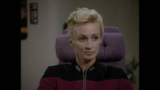 Admiral Nechayev Informs Rike, Data, and Troi that Captain Jellico is Taking Command