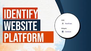 How to Identify A Website Platform