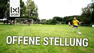 Fußballübung zur offenen Stellung  / E- und D-Jugend