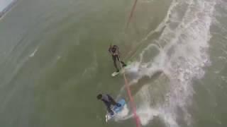 Kite Surfing at Pt Chev with Newf. New Zealand Colin Samuel