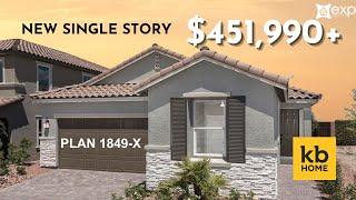 Single Story Home Open Floorplan in Henderson Las Vegas | Plan 1849-X River Mountain Trails KB Homes