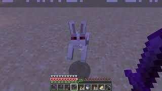 Summoning the Killer Bunny using a cheat command - Minecraft