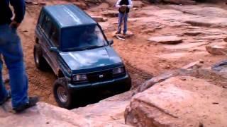 geo tracker on behind the rocks, climb after high dive, moab utah