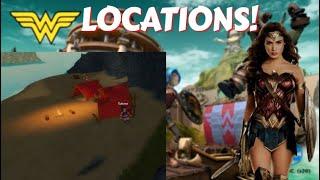 LOCATION OF THE LOST AMULET, HIDDEN BEACH, AND AMAZON WARRIOR CAMP IN ROBLOX WONDER WOMAN EVENT!